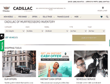 Tablet Screenshot of cadillacofmurfreesboro.com